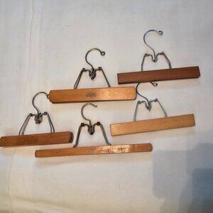 Lot Of 5 Vintage Wood Pant Hangers Setwell  and Harmony House